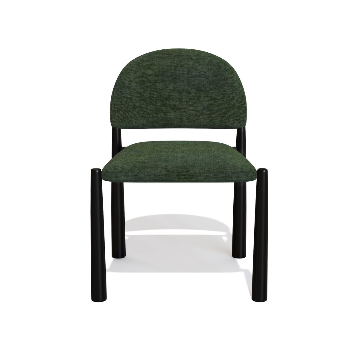 Lot de 2 chaises en velours texturé MILO vert kaki, SIA HOME