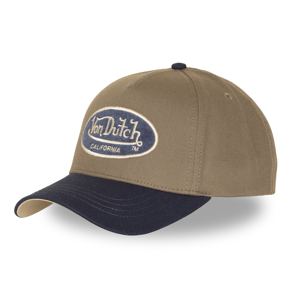 Casquette Baseball Terry taupe/bleu marine/beige, VON DUTCH