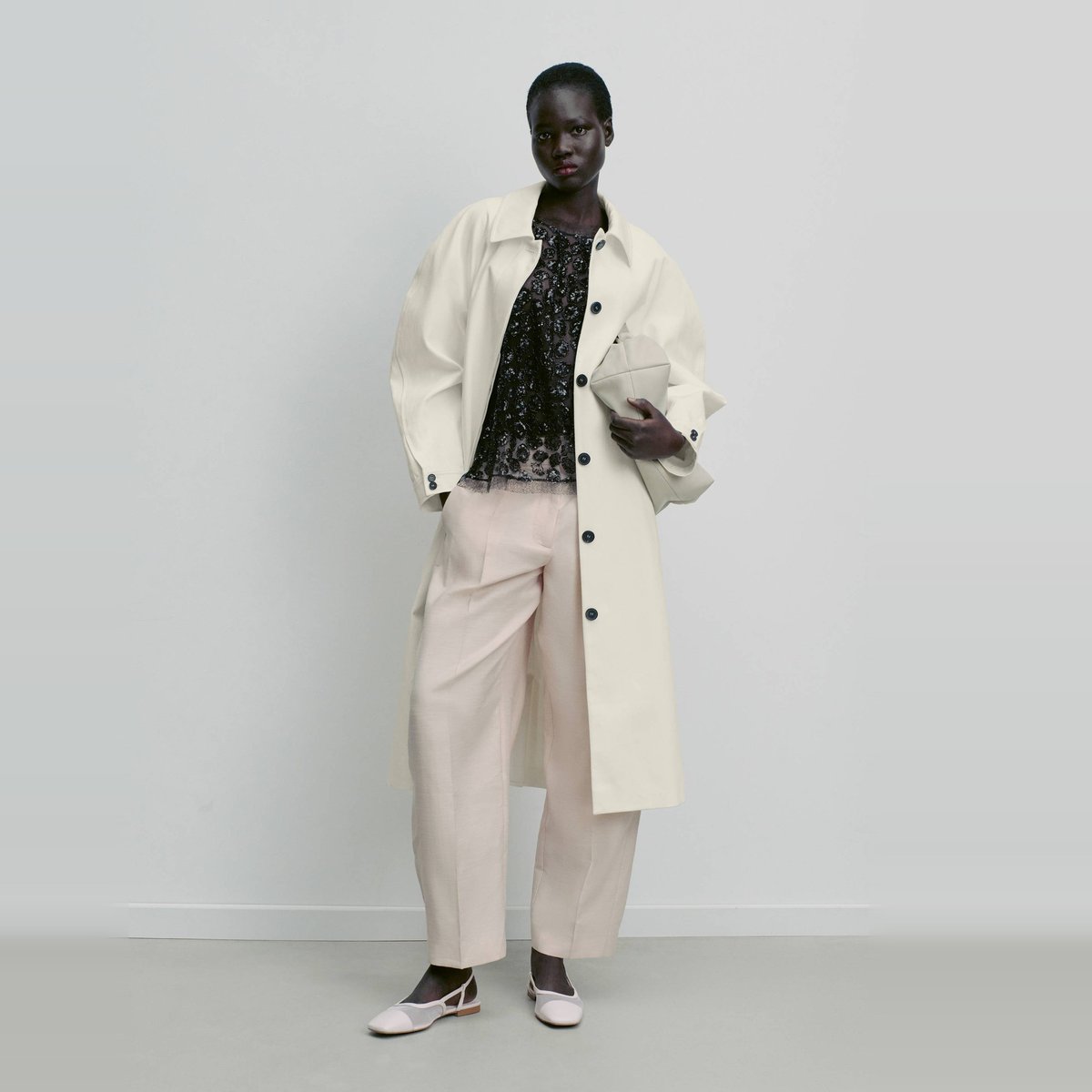 Trench contenant du coton vanilla ice, MONOPRIX