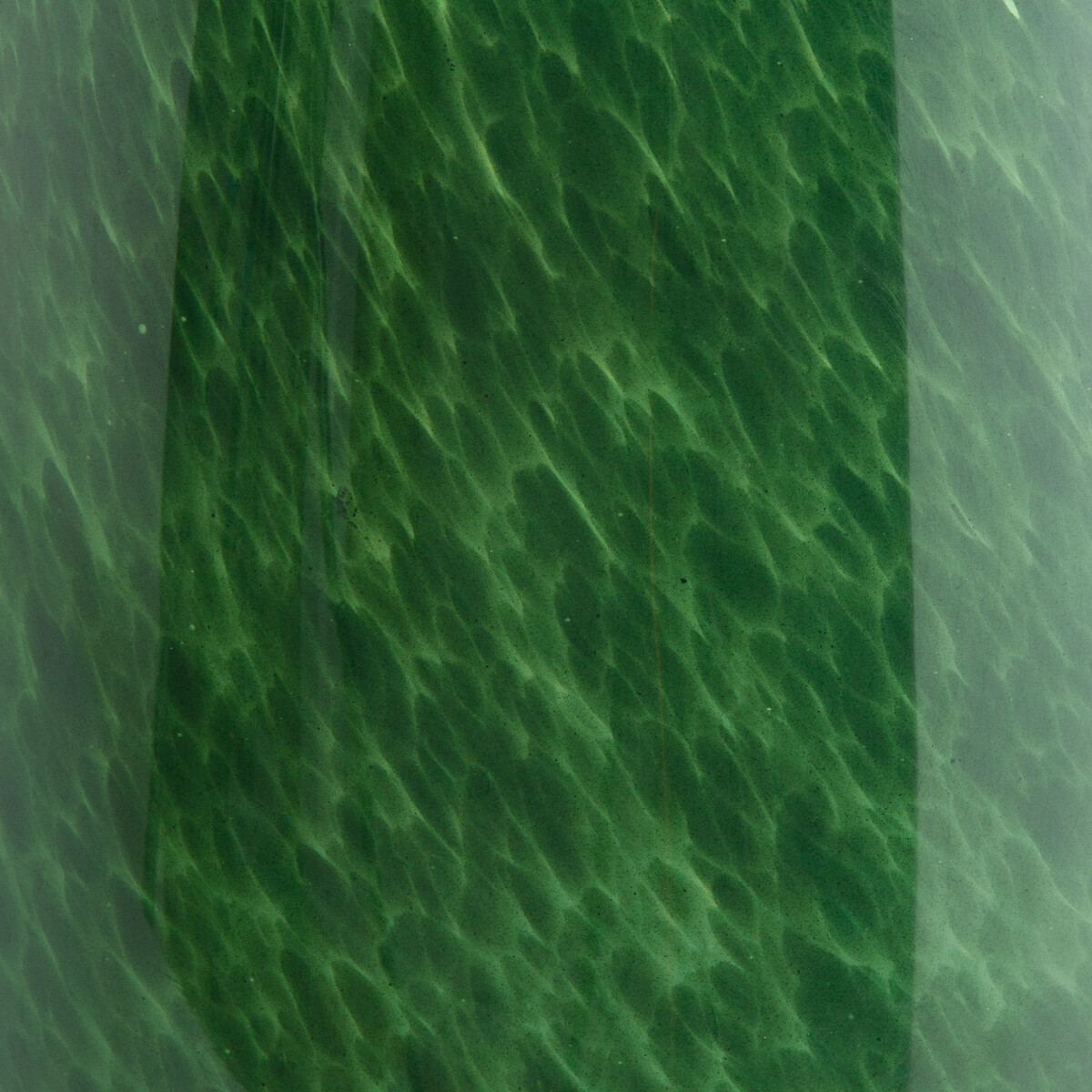 Vase flacon en verre soufflé, H30,5 cm, Stine vert/rouge, AM.PM