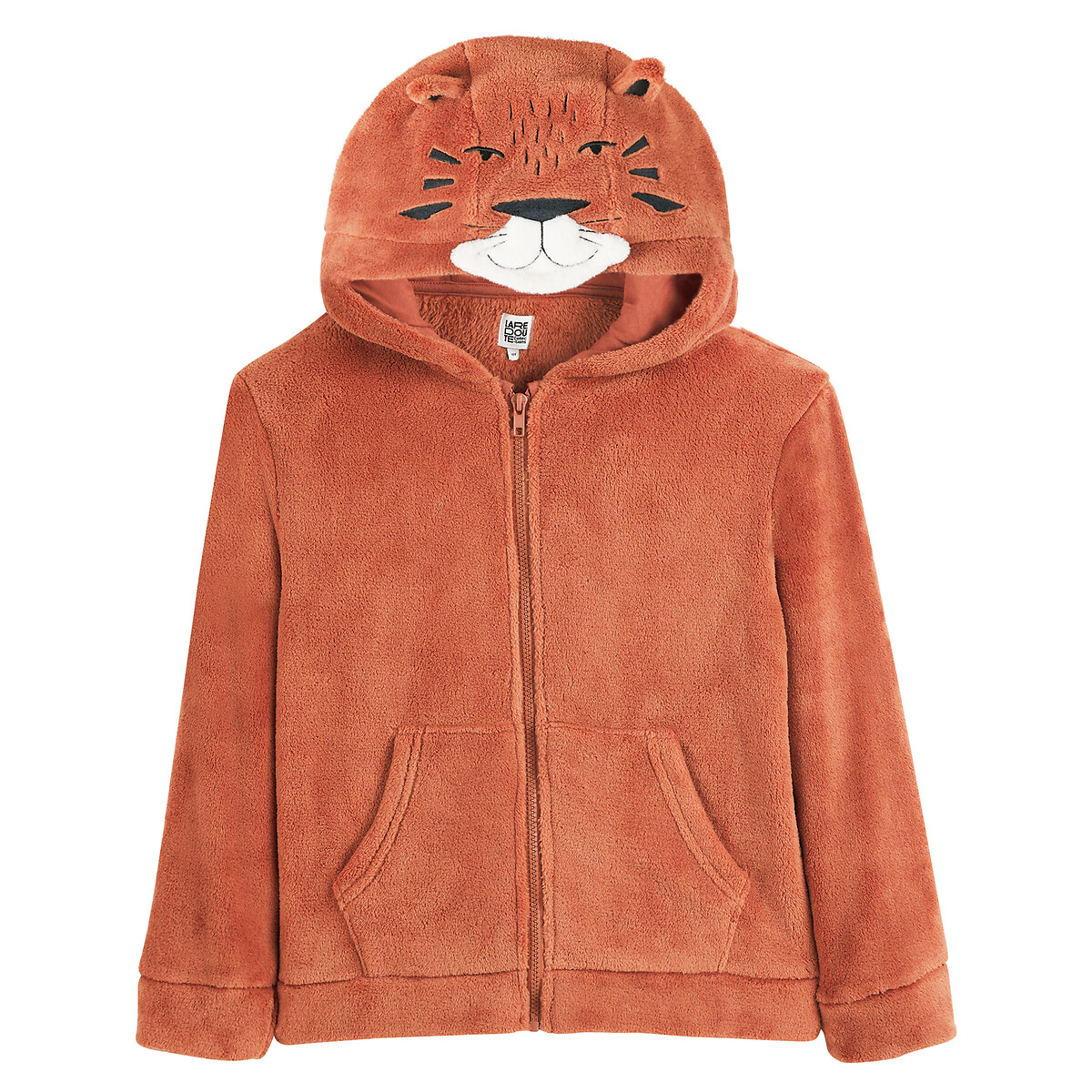 Veste d'intérieur à capuche en polaire camel, LA REDOUTE COLLECTIONS