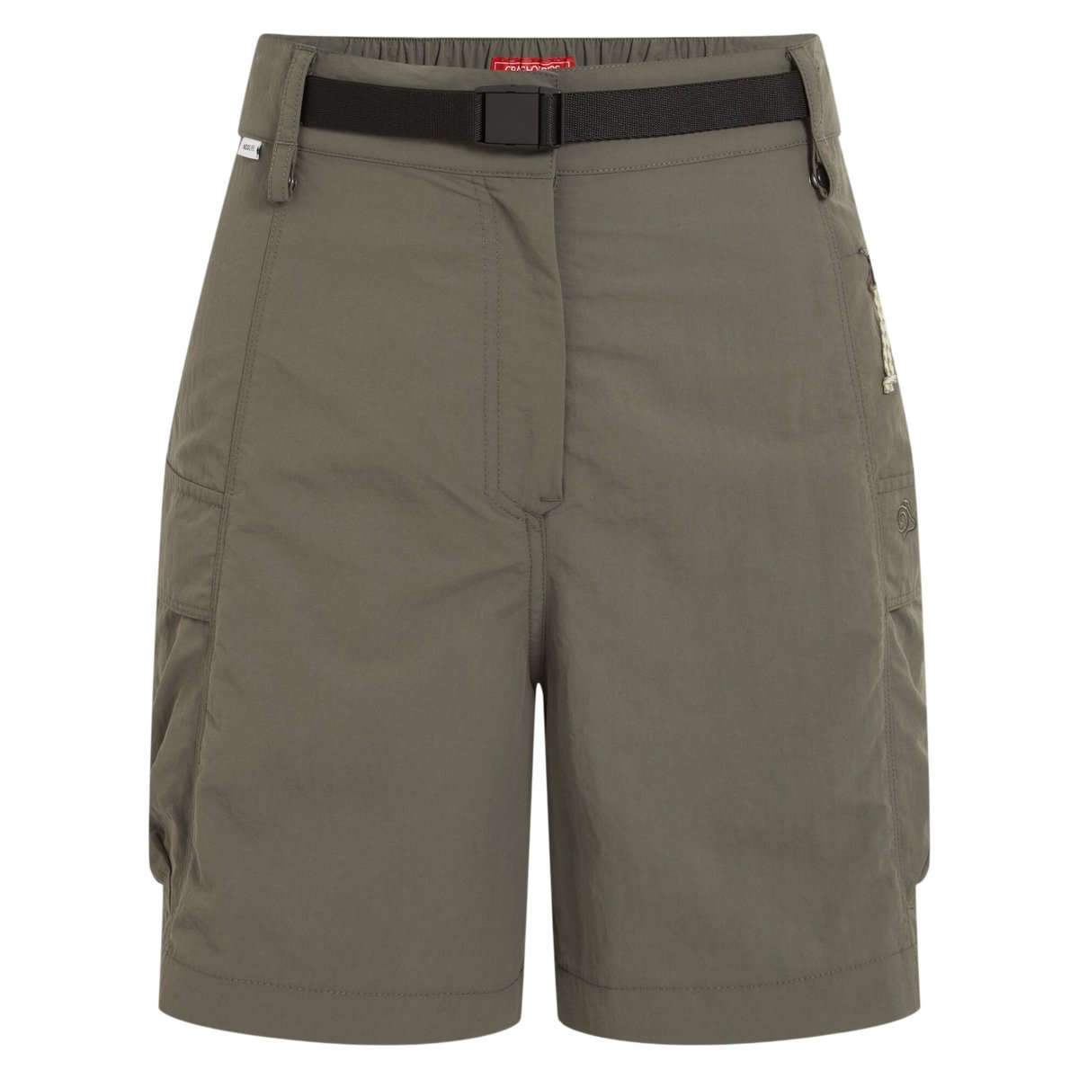 Short à poches et ceinture intégrée MEDINA marron gris, CRAGHOPPERS
