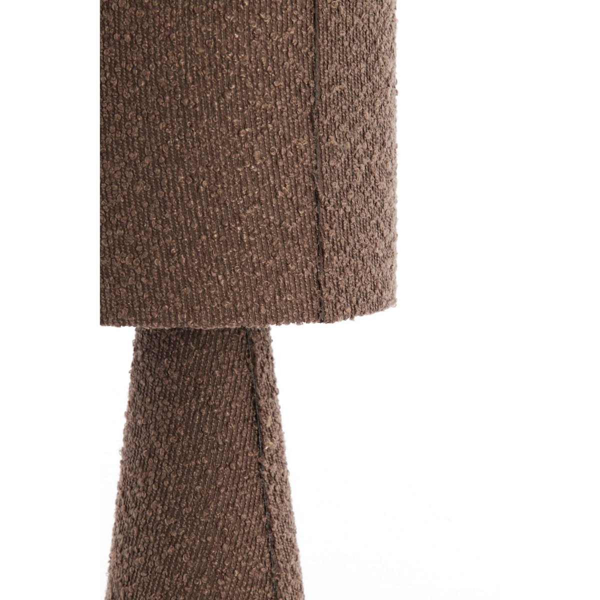 Lampe À Poser Textiles MICKY marron, LIGHT & LIVING 