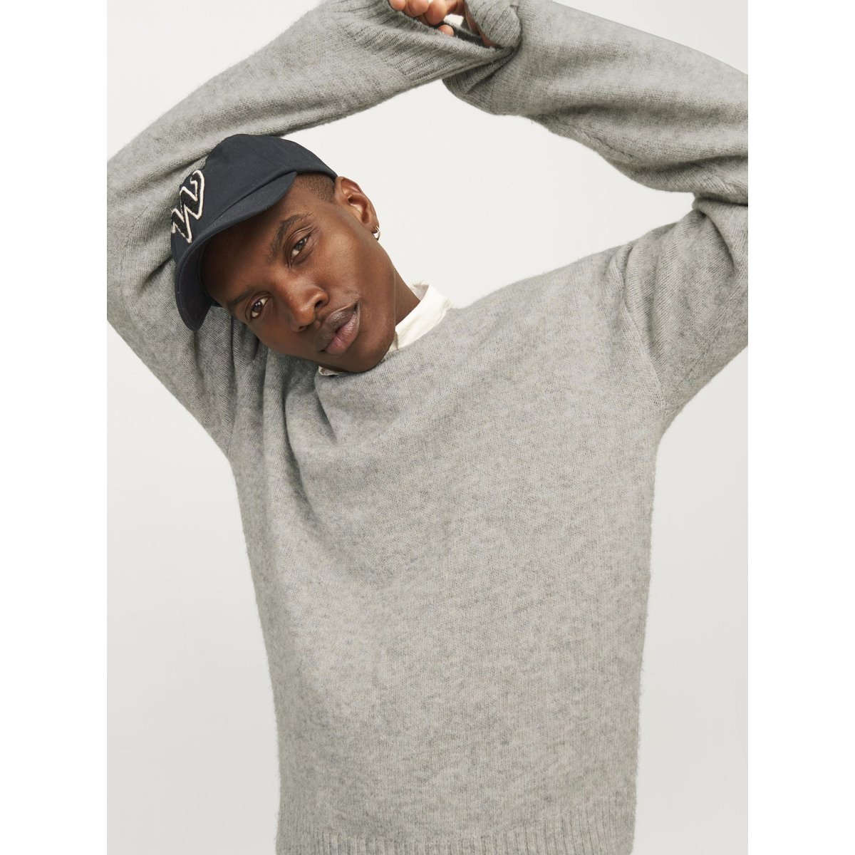 Pull En Maille grise - light grey melange, JACK & JONES