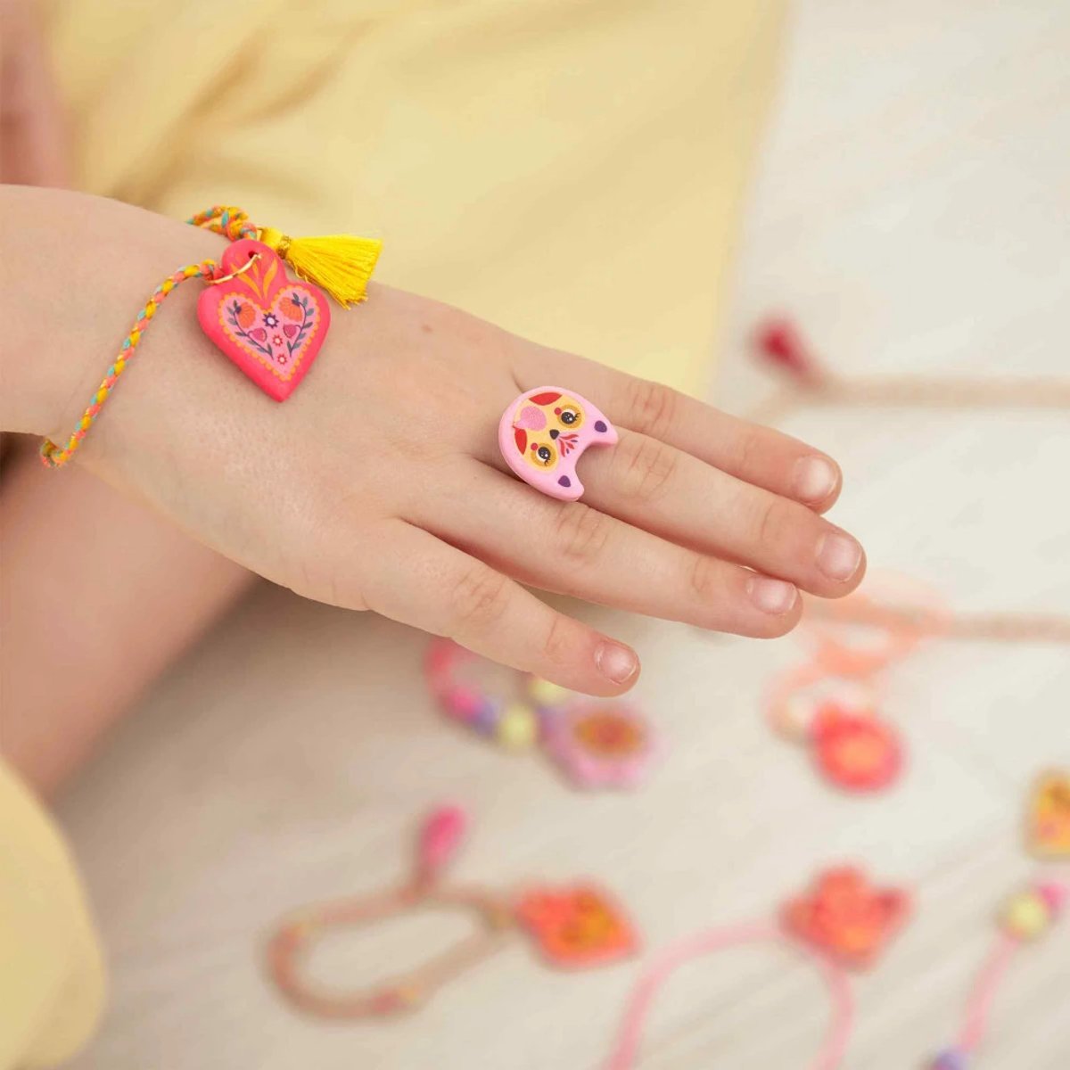 16 Bijoux Duo D'amitie rose, JANOD