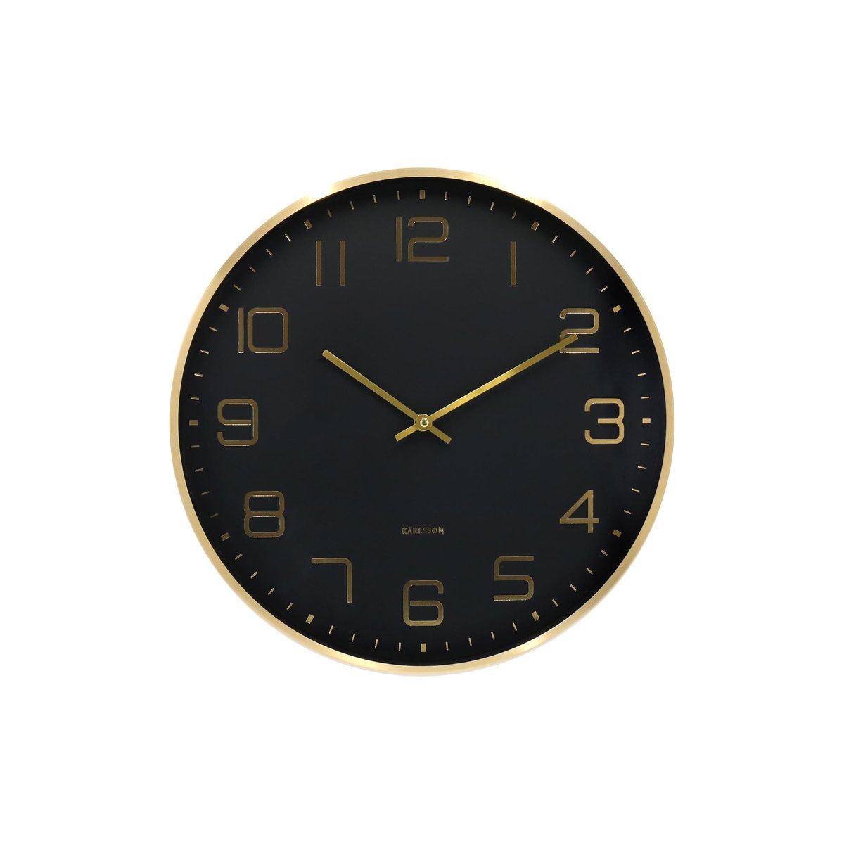 Horloge Murale Aluminium ELEGANCE GLOW noir, KARLSSON