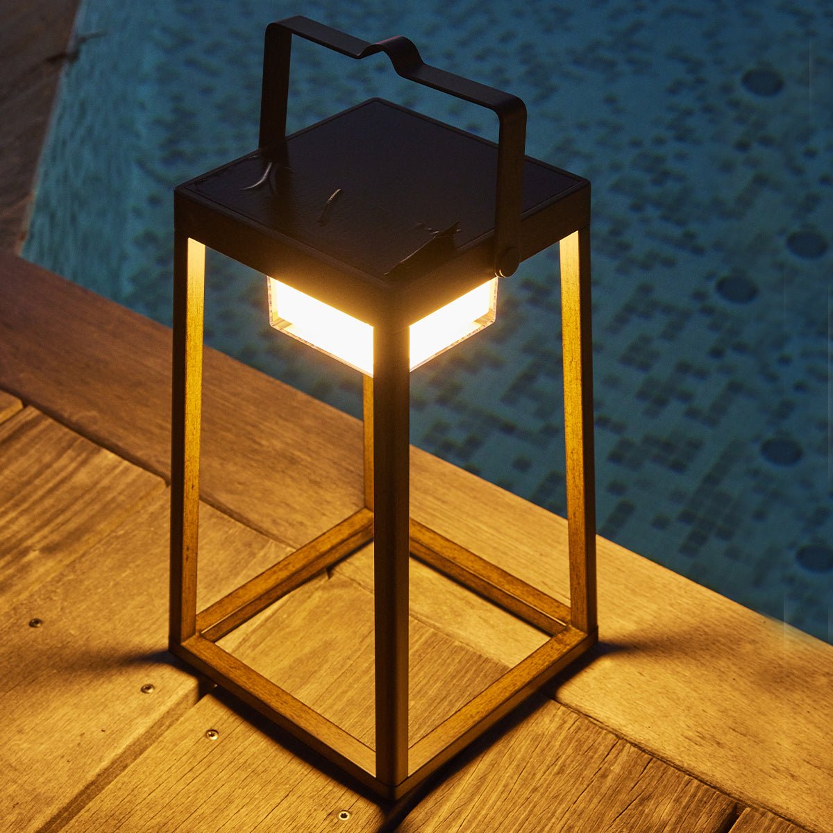 Lanterne solaire rechargeable VERONA marron, LUMISKY
