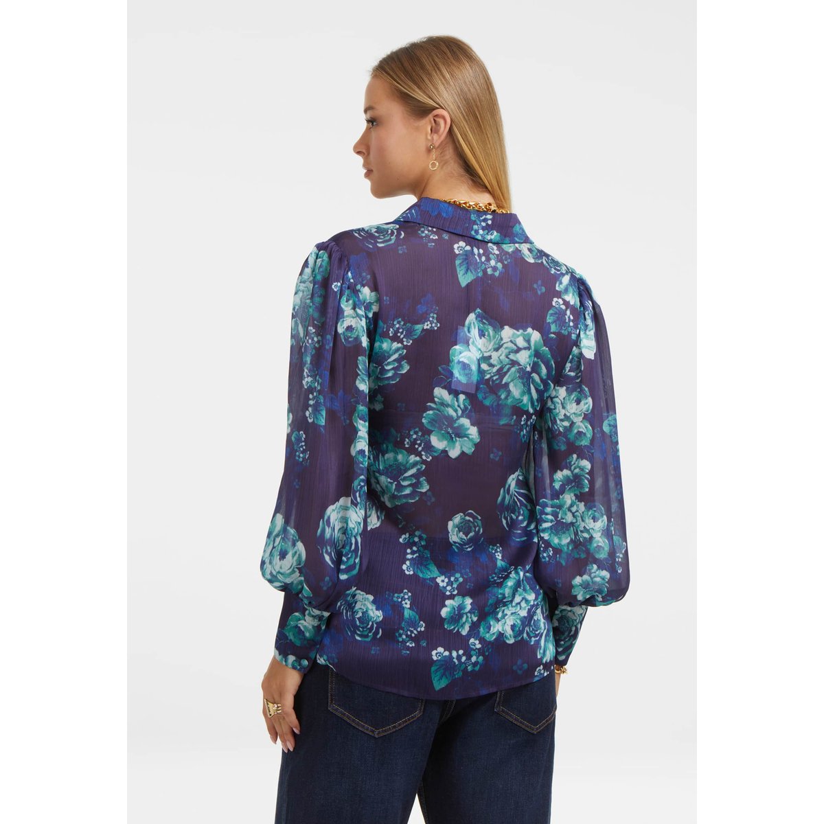Blouse Imprimé Floral bleu floral, GUESS