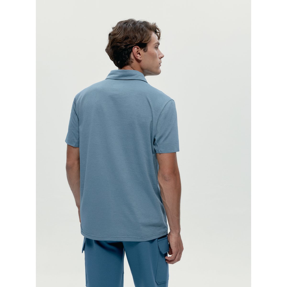 T-Shirt Polo de sport Performance manches courtes KARIBA bleu, BORN
