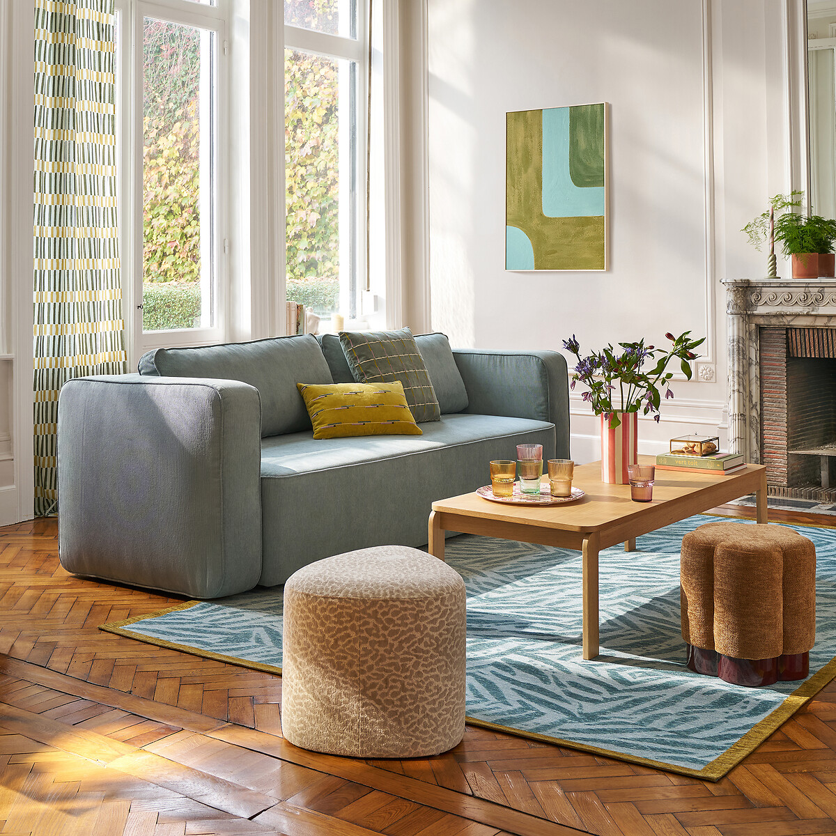 Table basse en plaqué chêne, TALET coloris chêne, LA REDOUTE INTERIEURS