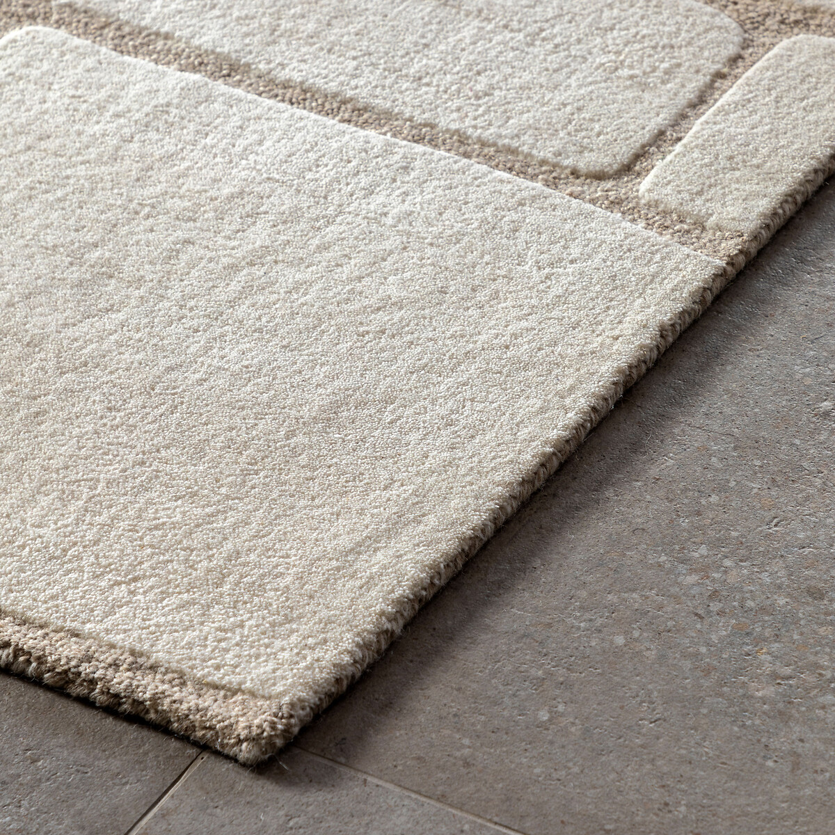 Dalston Tufted Graphic Rug white, SO'HOME