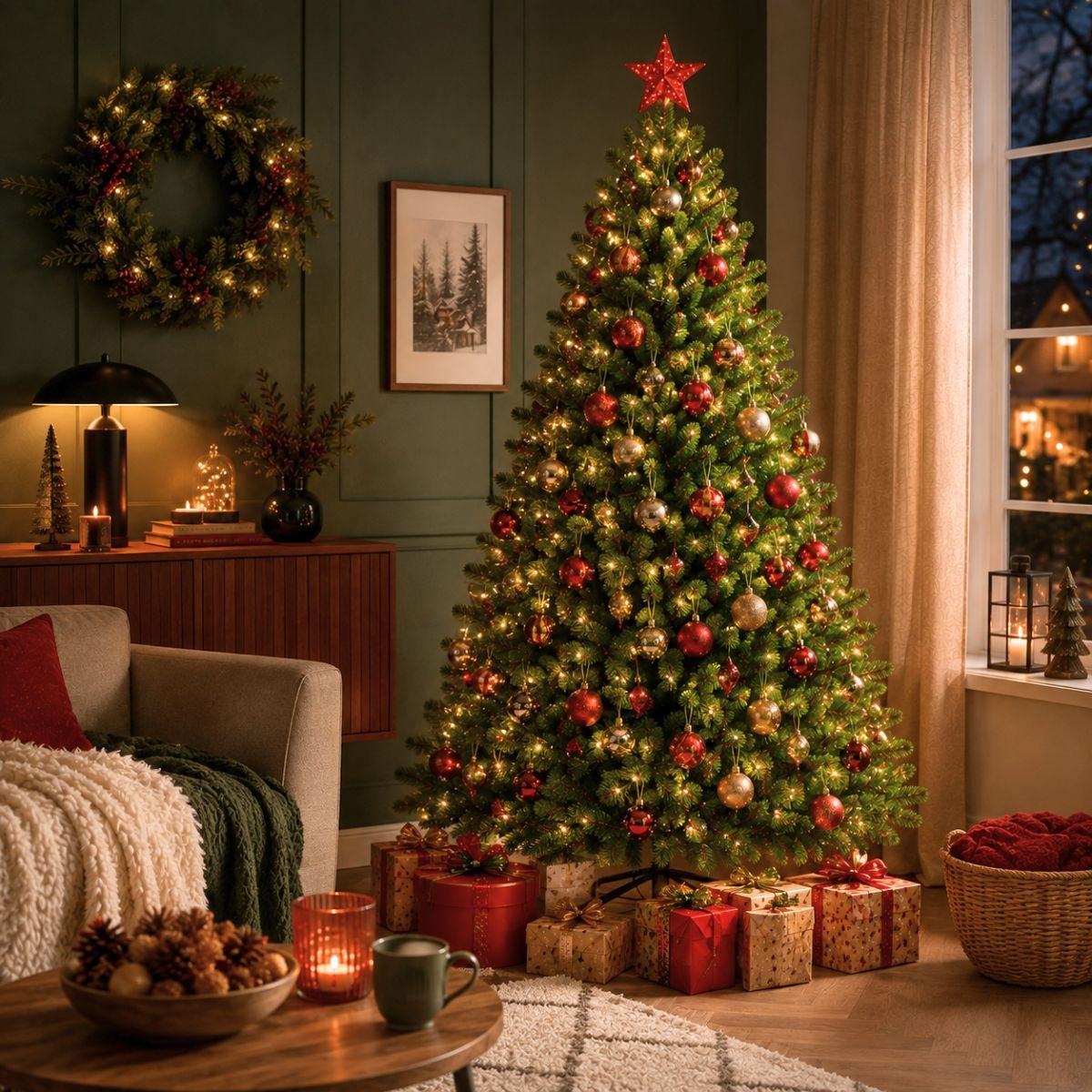 Sapin de Noël H185 cm TSUGA vert, TRIUMPH TREE