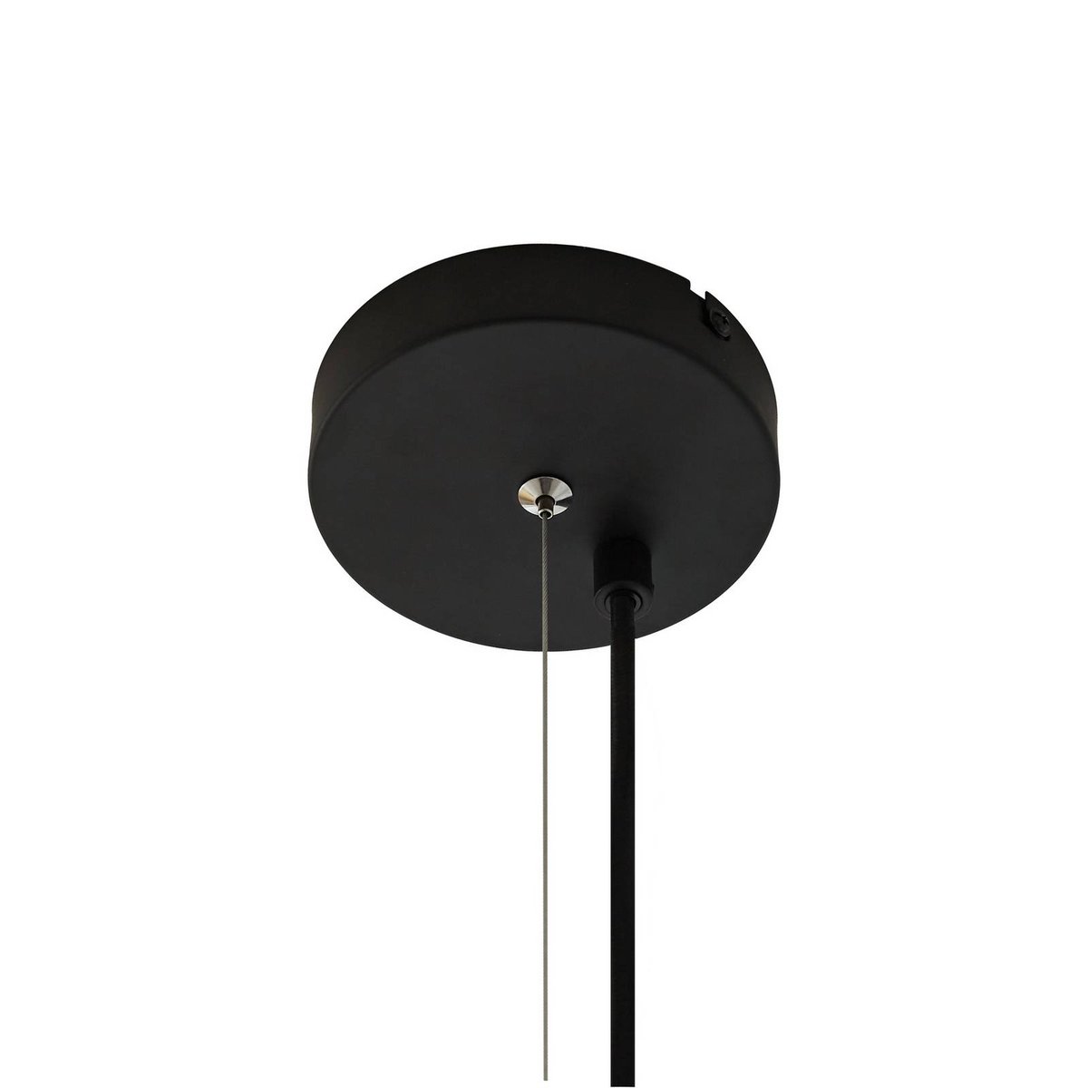 Suspension en verre moderne, Orliana ambre, noir, LINDBY