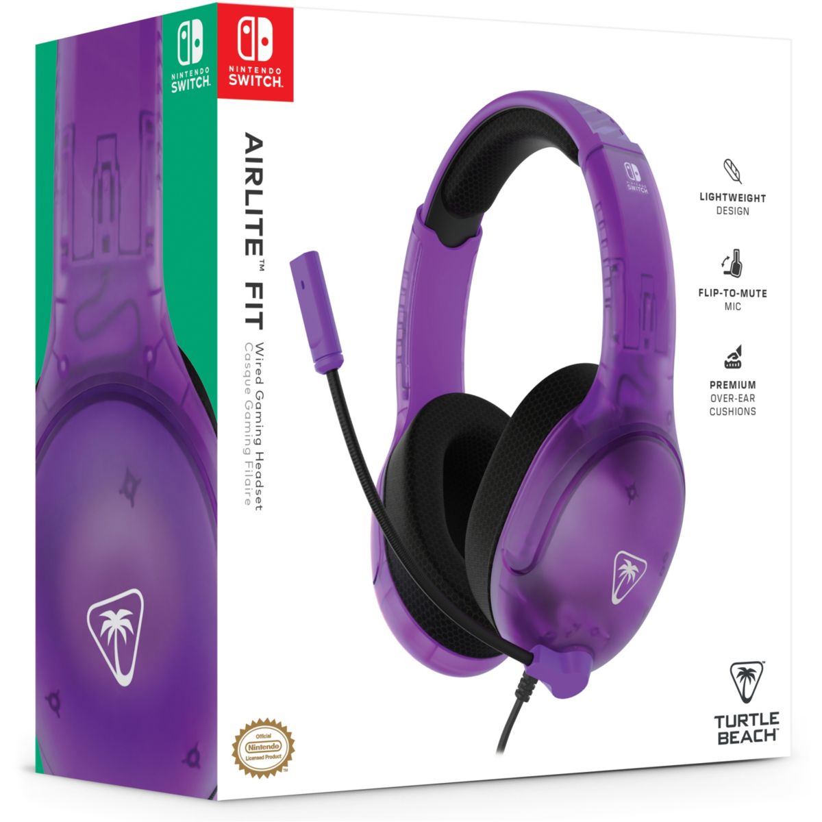 Casque gamer Airlite Fit Ghost Purple couleur unique, TURTLE BEACH