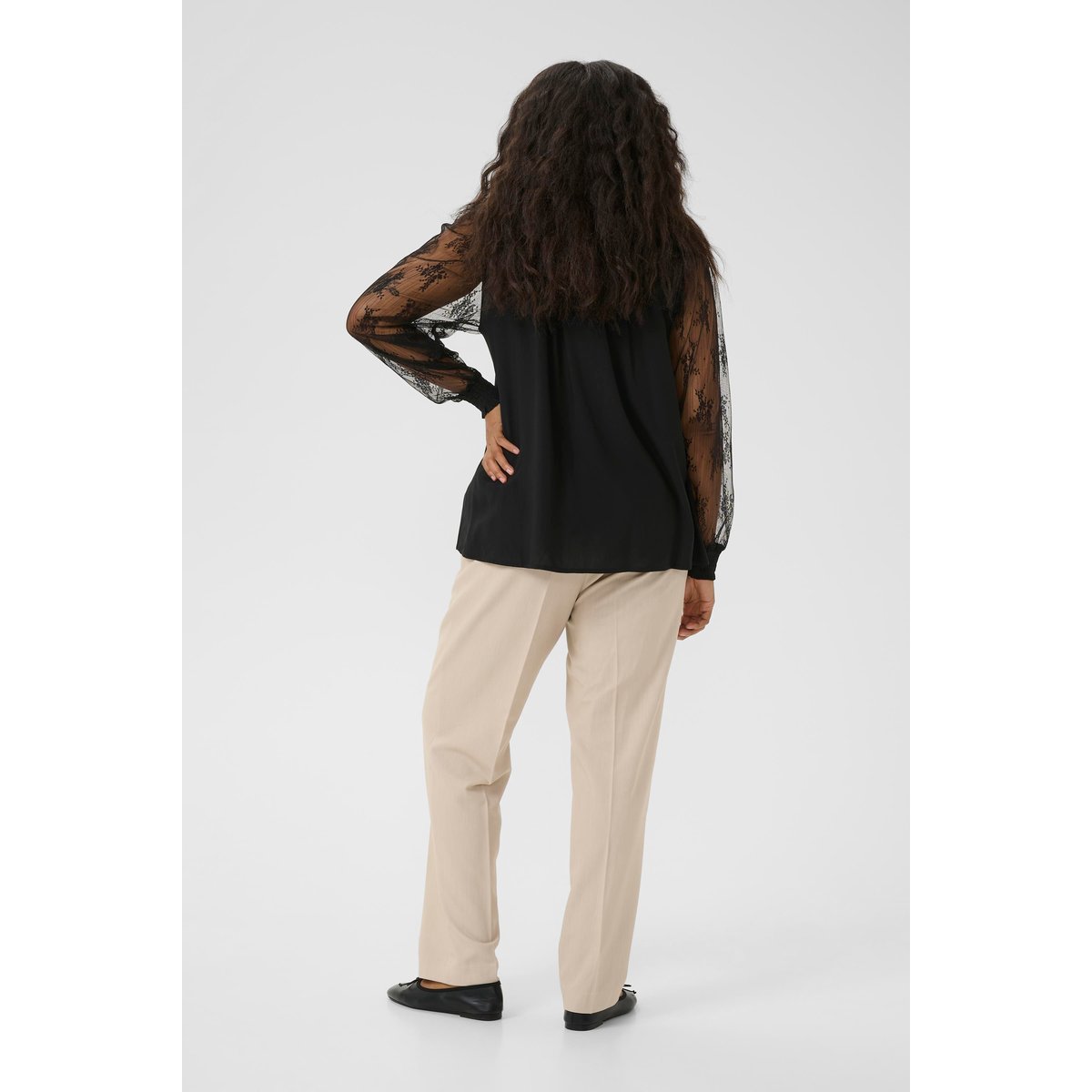 Blouse à manches longues noir black, KAFFE CURVE