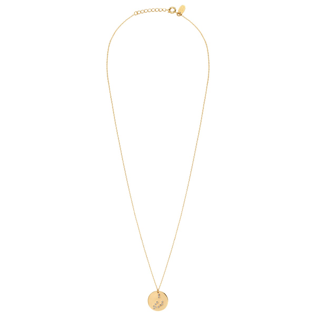 Collier doré capricorne - galaxie - Capricorne cristal blanc, CAROLINE NAJMAN