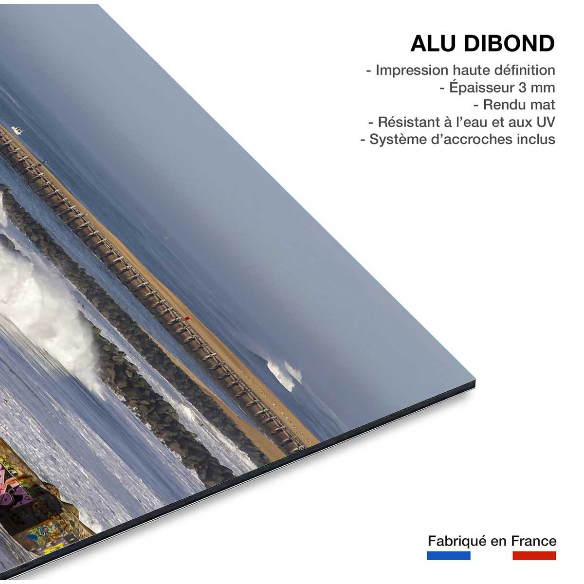 Tableau blockhaus et estacade de capbreton tableau alu dibond, HEXOA