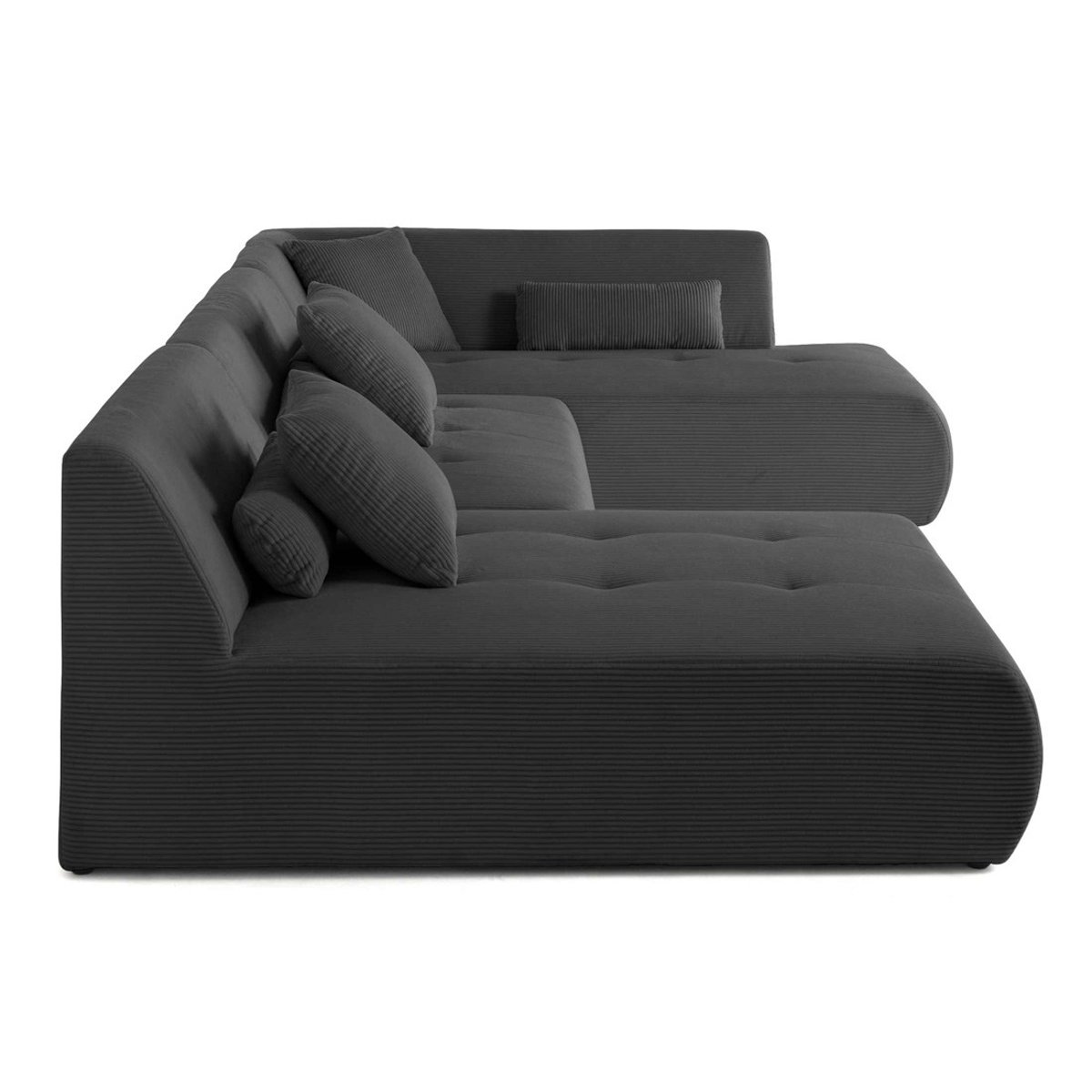 Canapé Panoramique  7 places - ONYX gris foncé, BEST MOBILIER