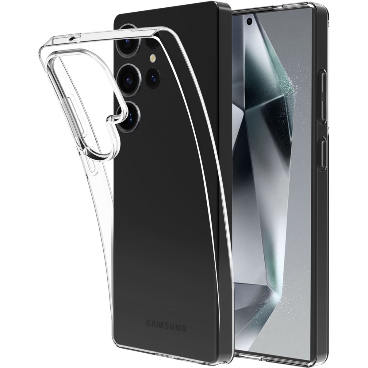 Pack Samsung S25 Ultra Coque + verre trempé couleur unique, ESSENTIEL B