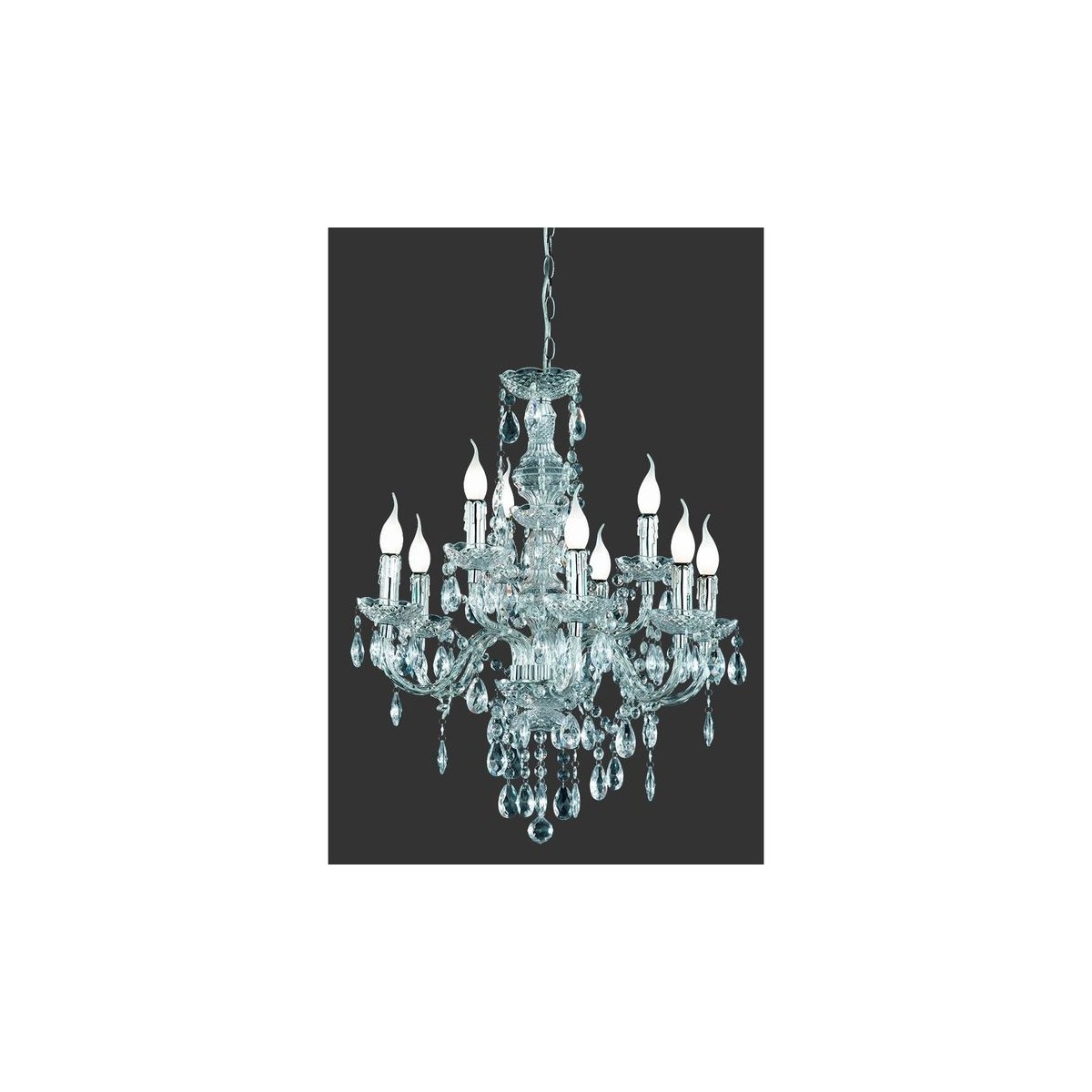 Lustre baroque en acrylique, LUSTER chrome, TRIO