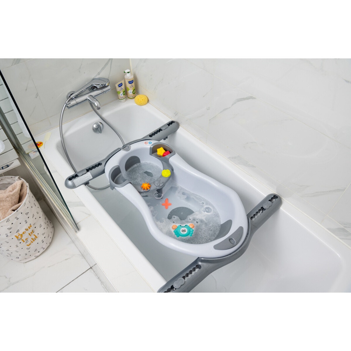 Baignoire bébé anatomy évolutive 80601705 gris perle, TIGEX