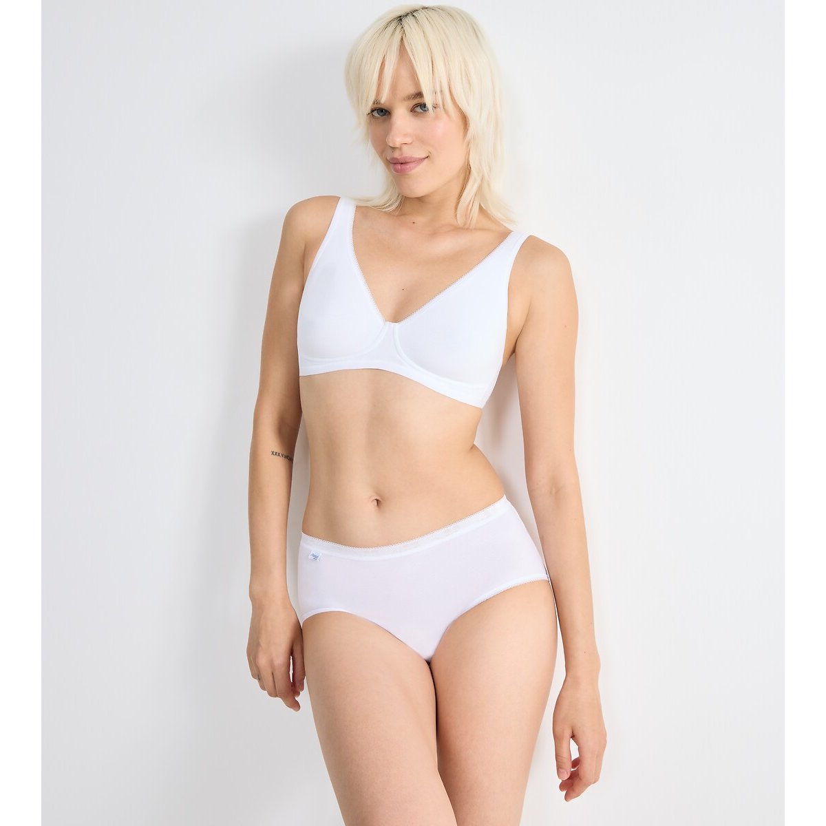 Confezione da 3 slip midi Basic bianco, SLOGGI