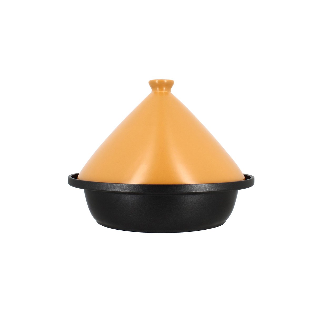 Tajine 30 cm en céramique fond en aluminium jaune, MENASTYL