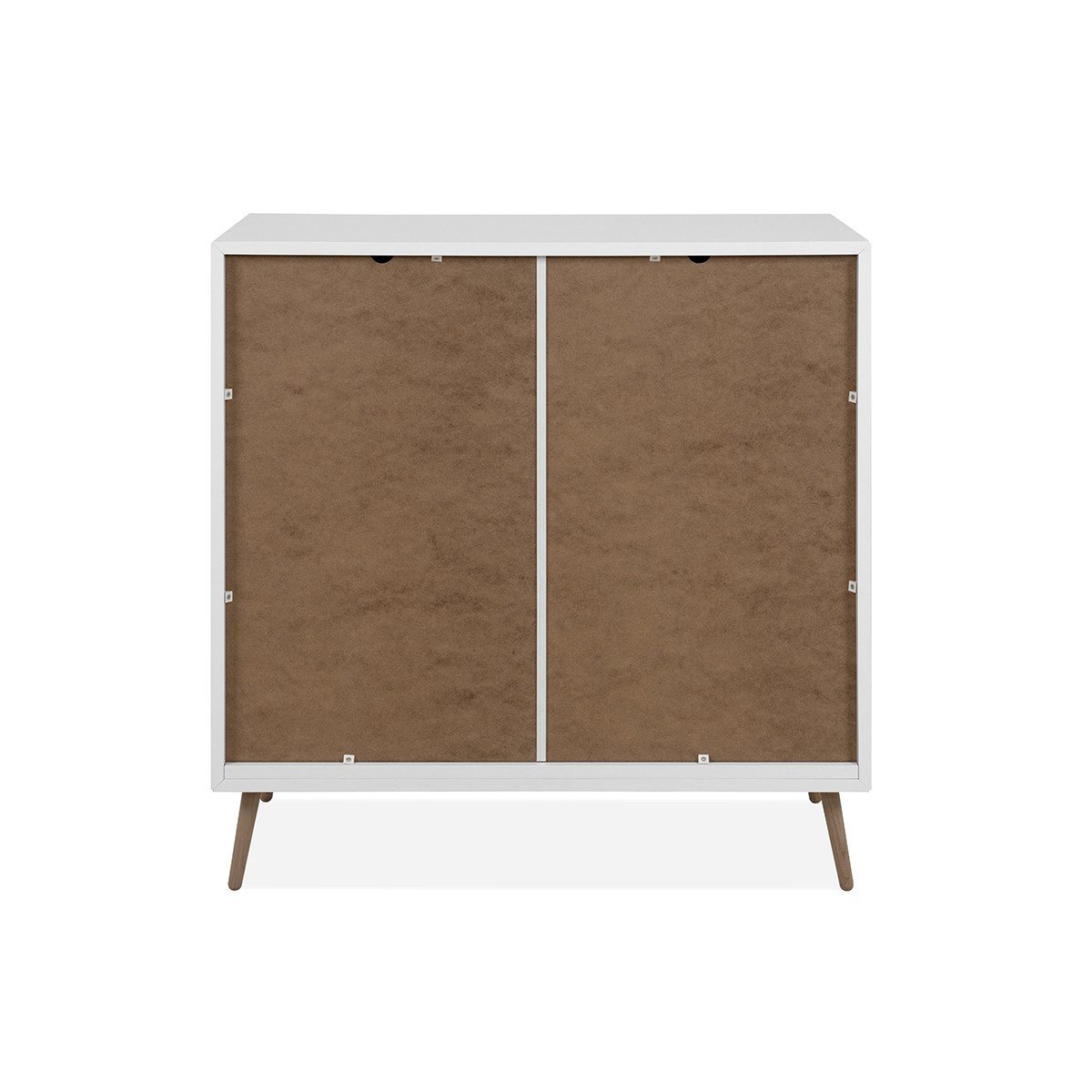 Buffet 2 Portes L90 cm - ARONA chêne artisan / blanc, CALICOSY