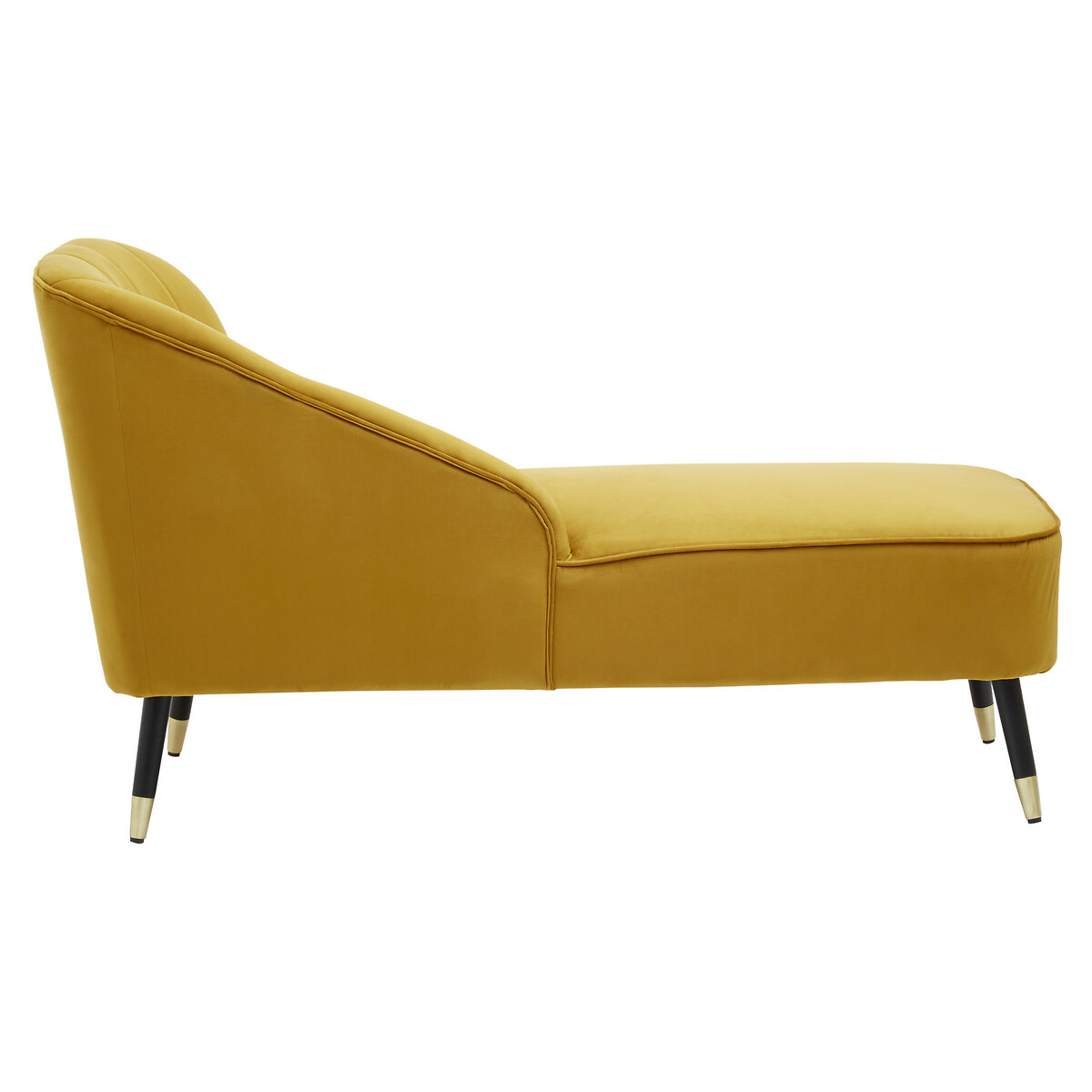 Lillian Velvet Chaise Longue mustard, SO'HOME