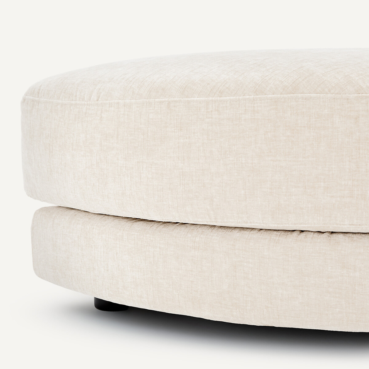 Modulaire voetensteun in chenille fluweel, TIBERIO wit, AM.PM