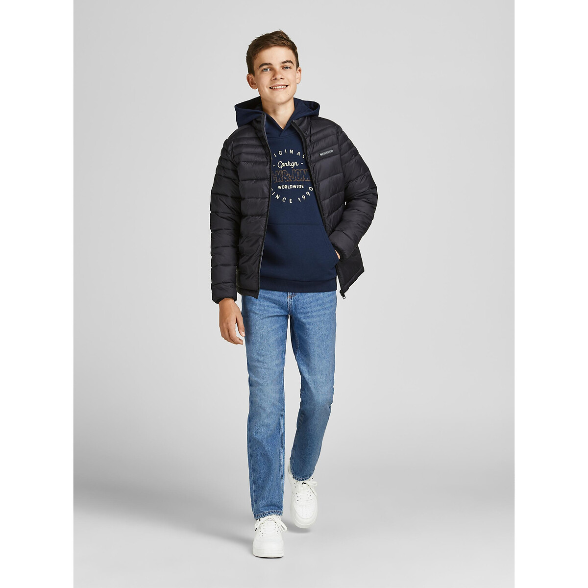 Rechte jeans marine/aqua, JACK & JONES JUNIOR