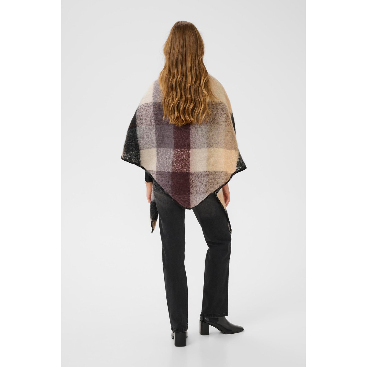 Echarpe marron brown checks, KAFFE