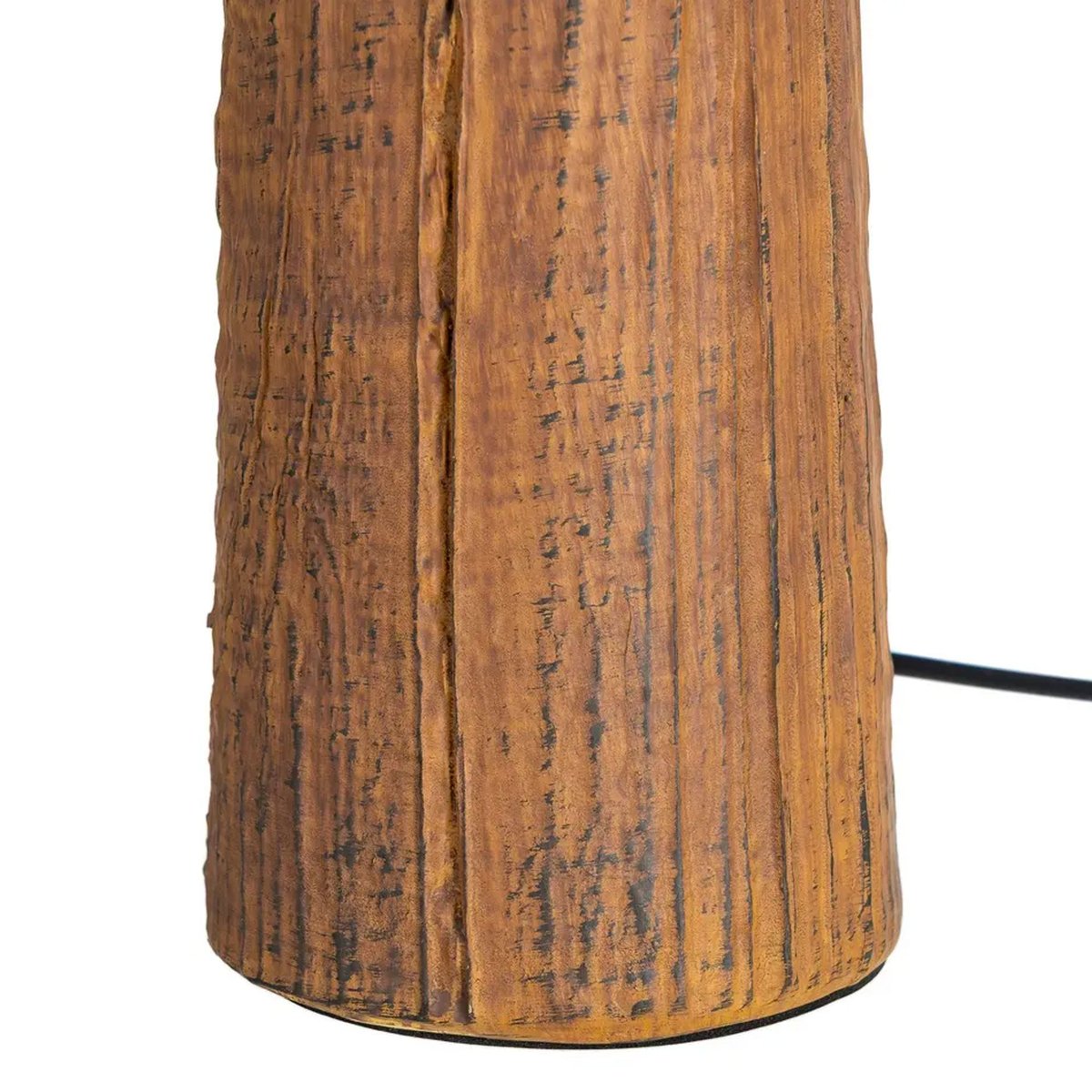 Lampe à poser résine marron et abat-jour beige 26x26x46.5cm marron, WADIGA