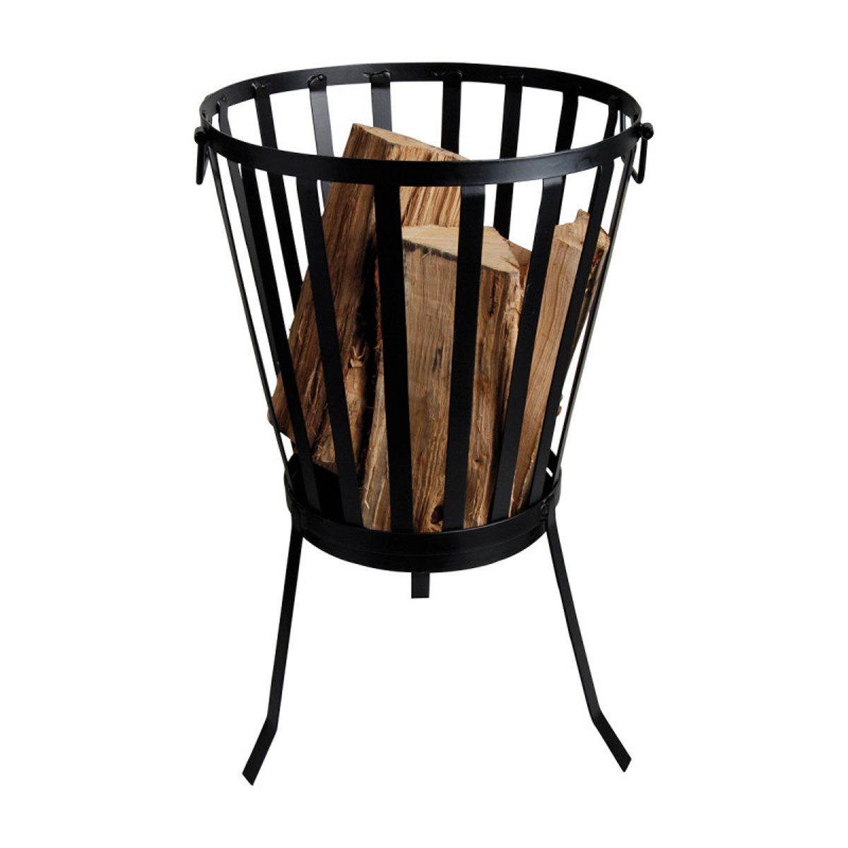 Brasero ajouré en acier couleur unique, ESSCHERT DESIGN