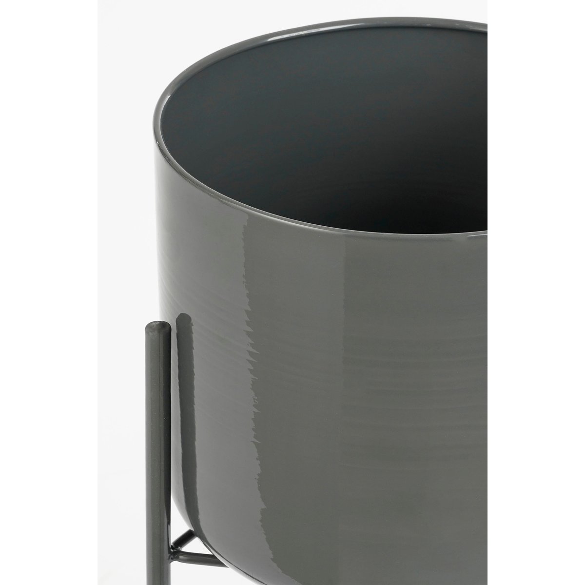Cache-pot sur support COLYN noir, MICA DECORATIONS