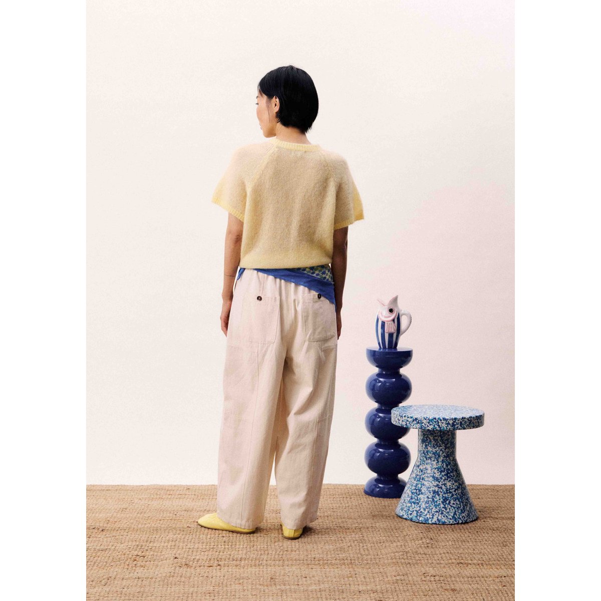 Cardigan en mohair KAWASAN jaune beurre, FRNCH