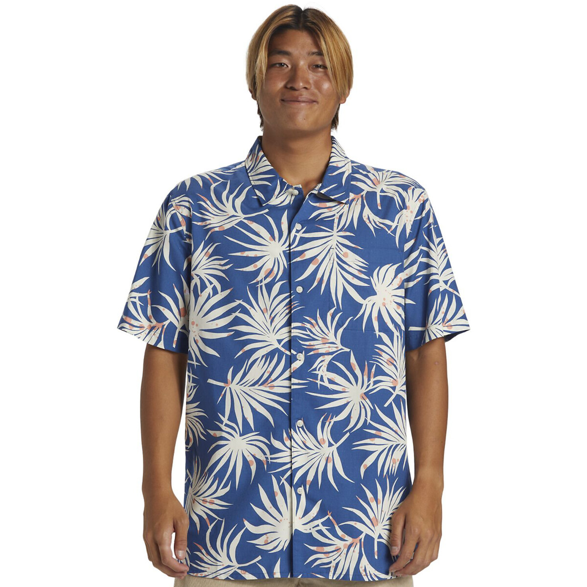 Chemise manches courtes imprimée bleu, QUIKSILVER