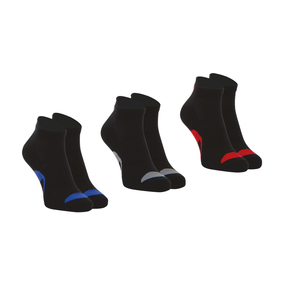 Mi-chaussettes, lot de 3 paires noir-noir-noir, WILSON