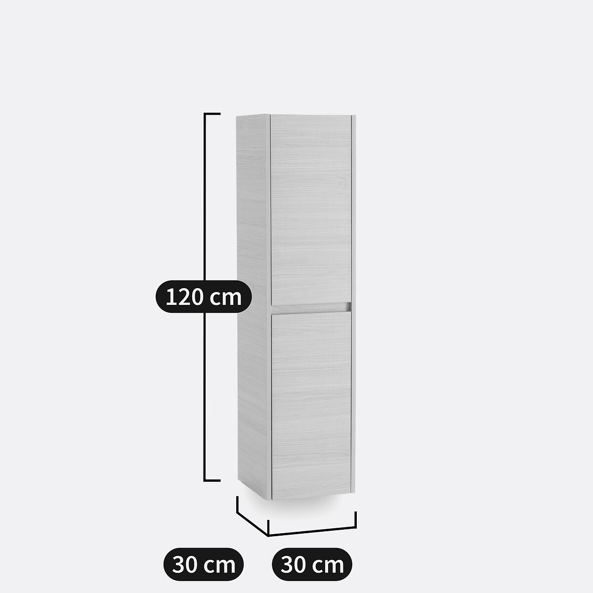 Wandbadschrank Nirio eichenoptik hell, LA REDOUTE INTERIEURS