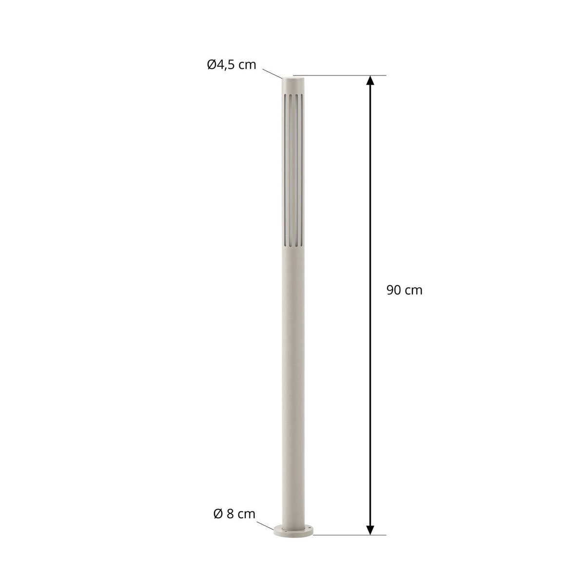Luminaire extérieur en aluminium moderneLED gris pierre, blanc, LINDBY