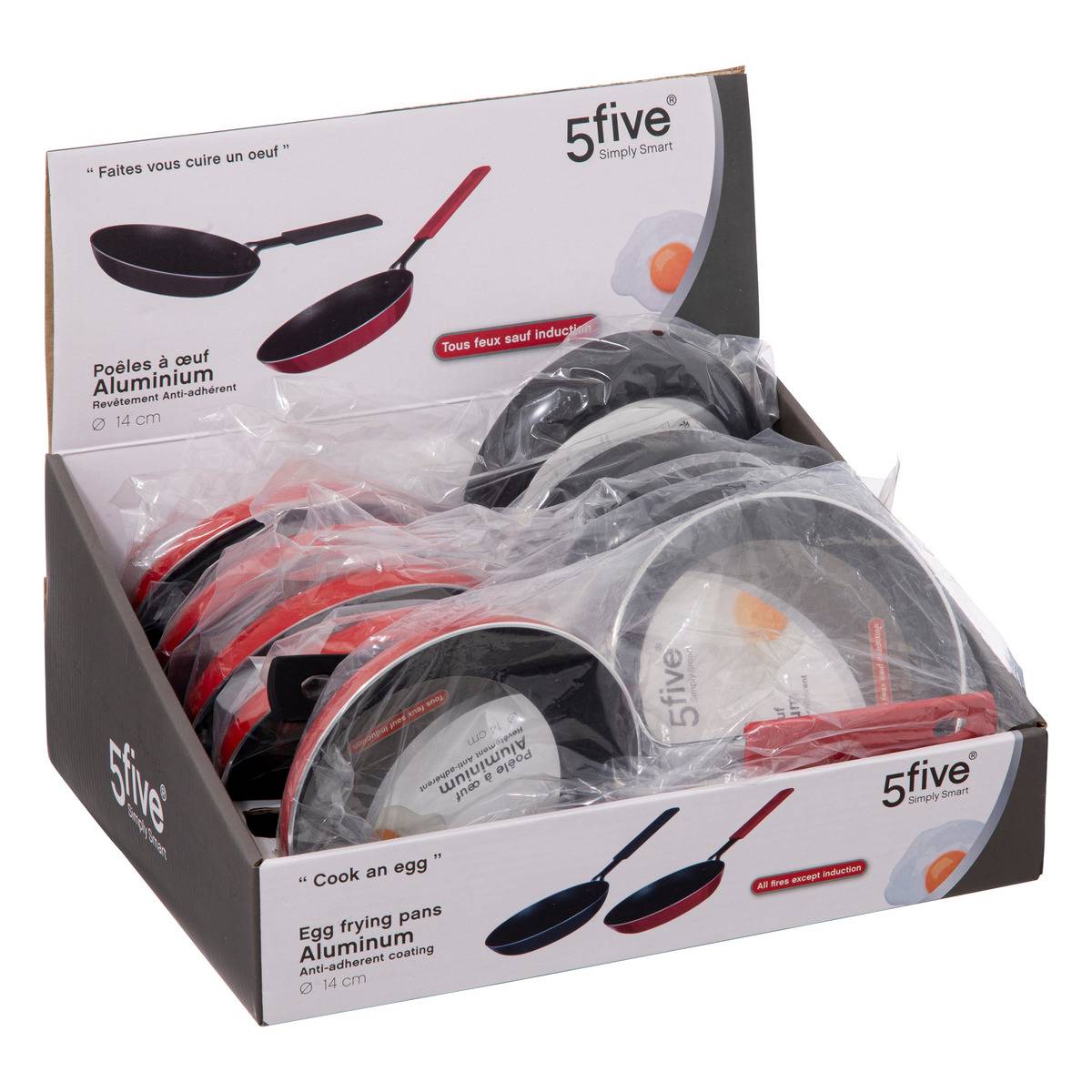 Poêle à oeufs 14cm ESSENTIELS noir, 5FIVE SIMPLY SMART