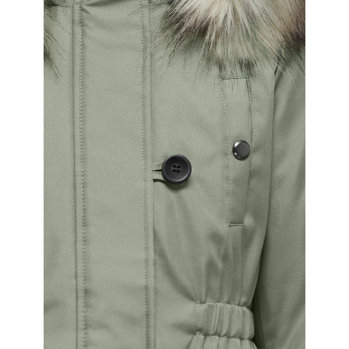 Parka con cappuccio kaki chiaro, KIDS ONLY