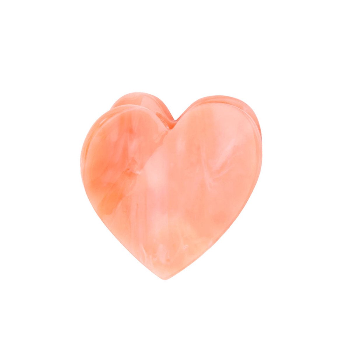 Mini pince à cheveux CŒUR ROSE rose nacré, COUCOU SUZETTE