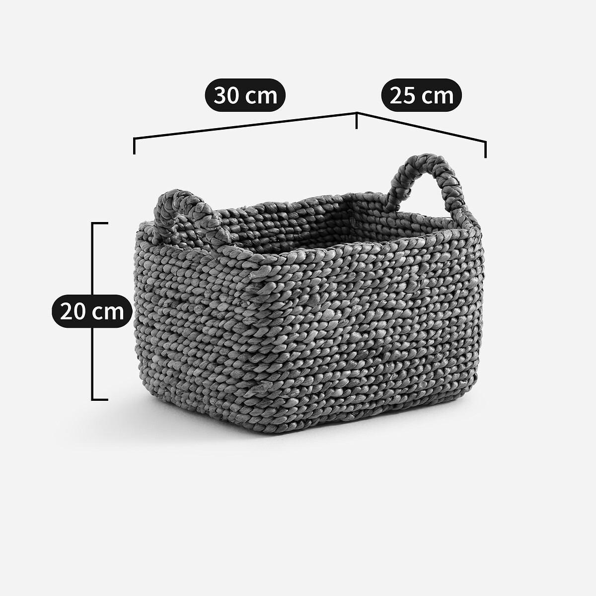 Panier tressé en jacinthe d'eau, petit modèle, RAGA naturel, AM.PM