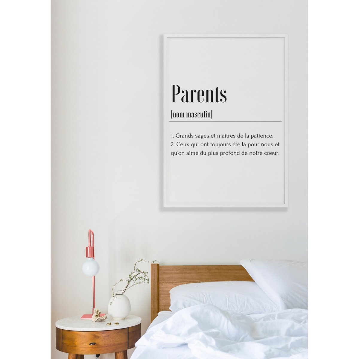 Affiche Définition Parents blanc, L'AFFICHERIE