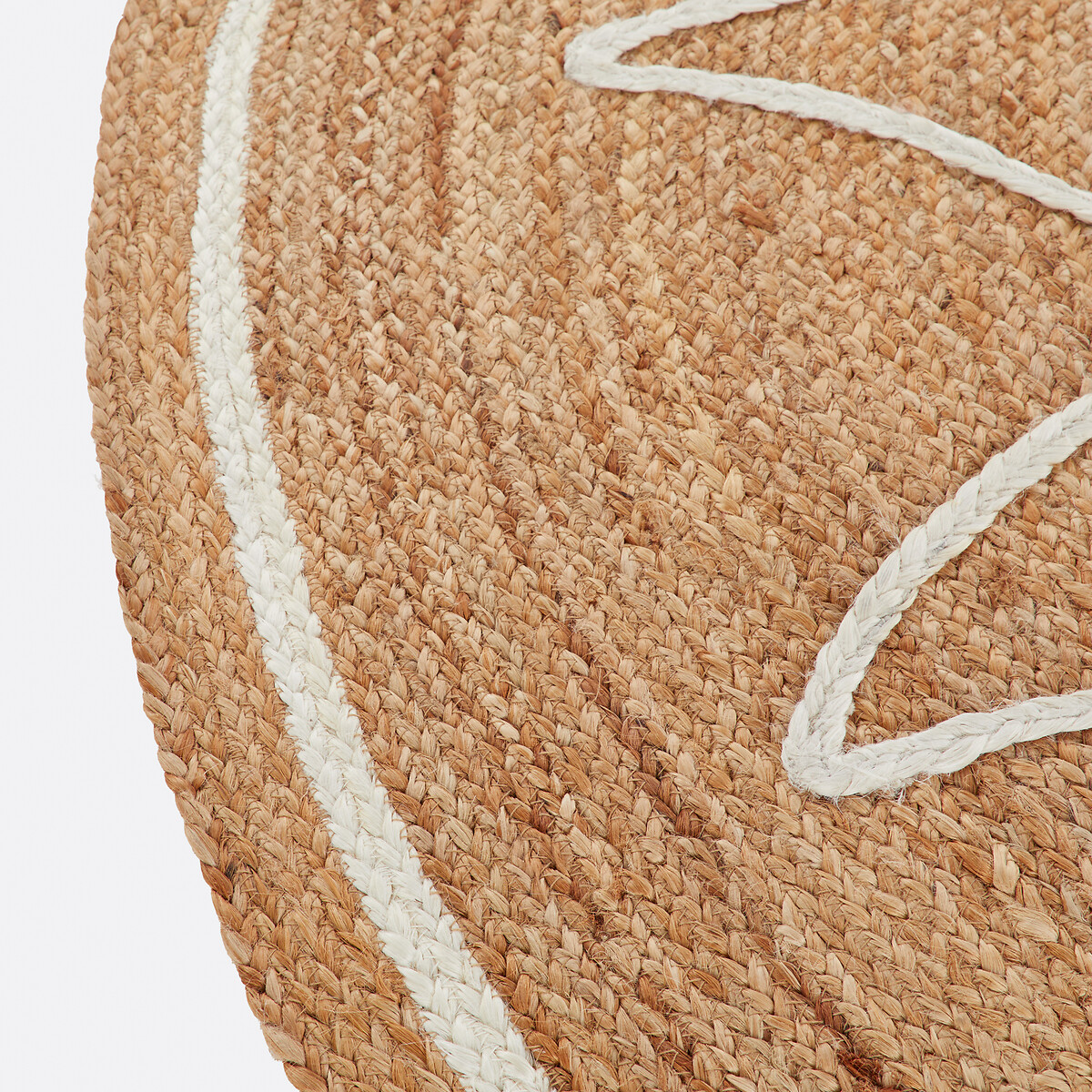 Tapis rond, jute, Montesol naturel/blanc, LA REDOUTE INTERIEURS
