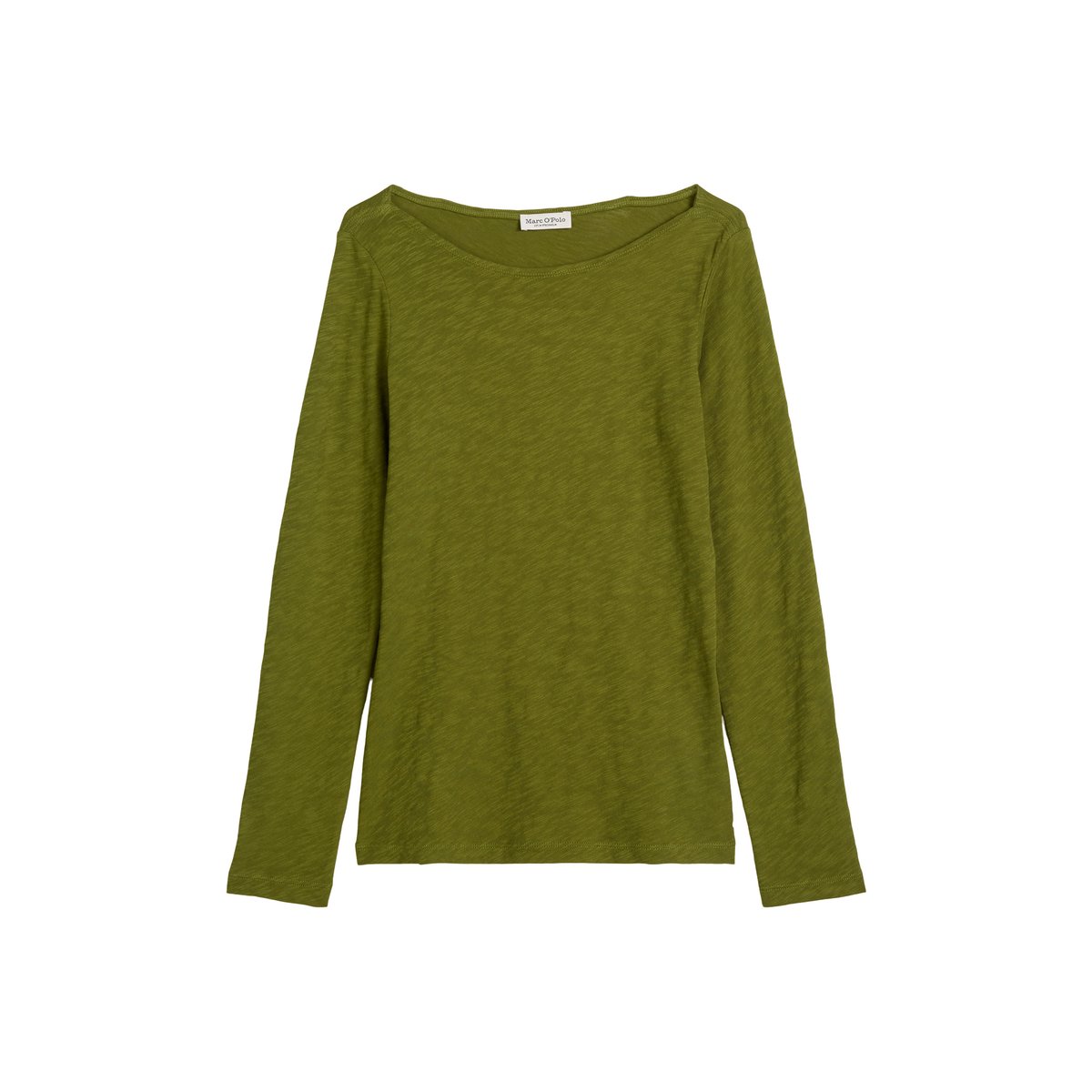 T-shirt à manches longues U-Boot coupe classique en qualité Organic Cotton vert, MARC O'POLO