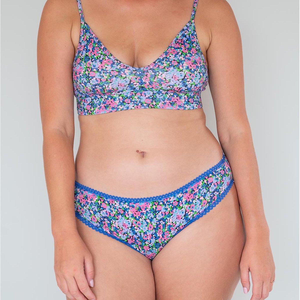 Brassière coton IMPRIMÉ Confettis violet à pois, WE ARE JOLIES
