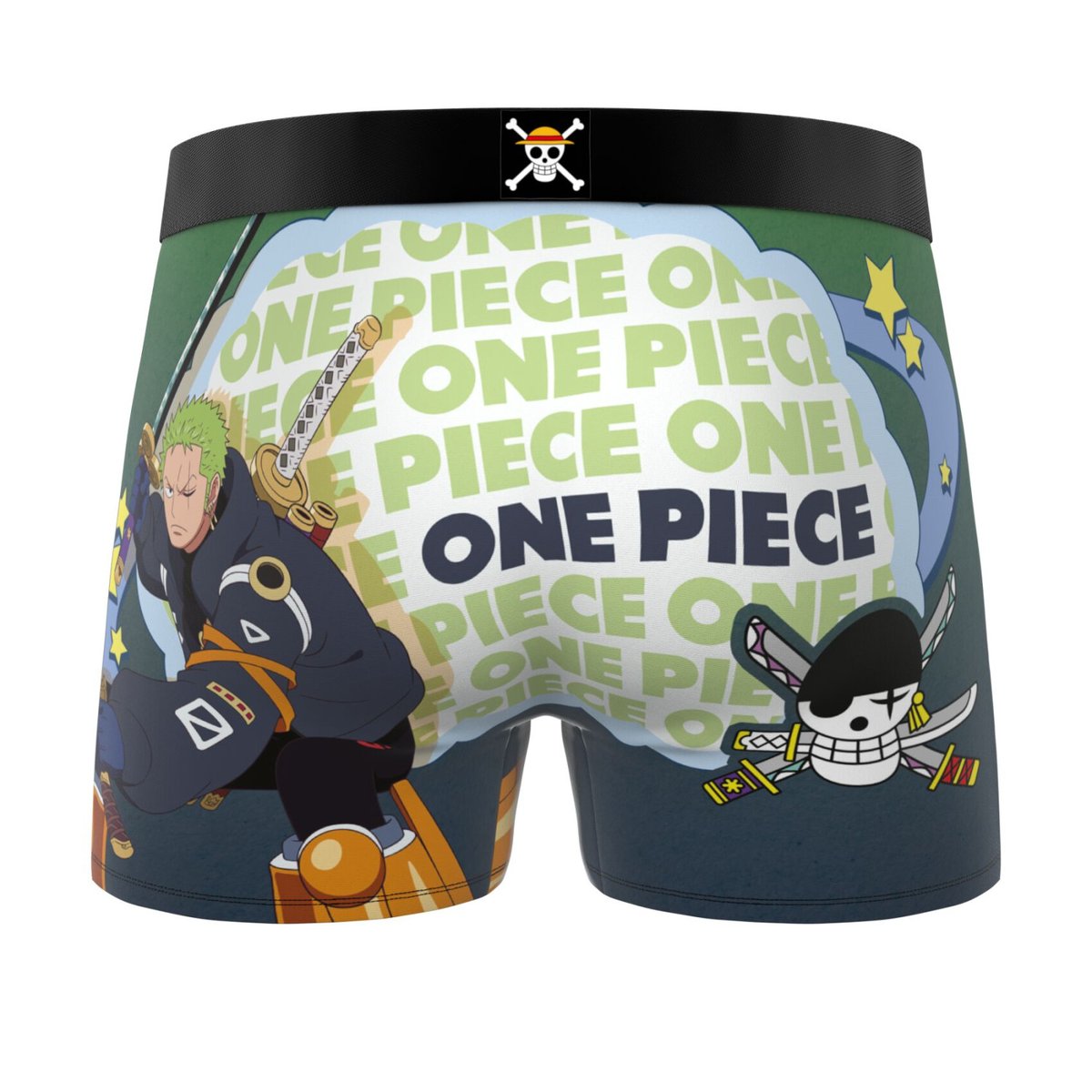 Lot De 3 Boxers One Piece rouge/orange/gris/vert, FREEGUN