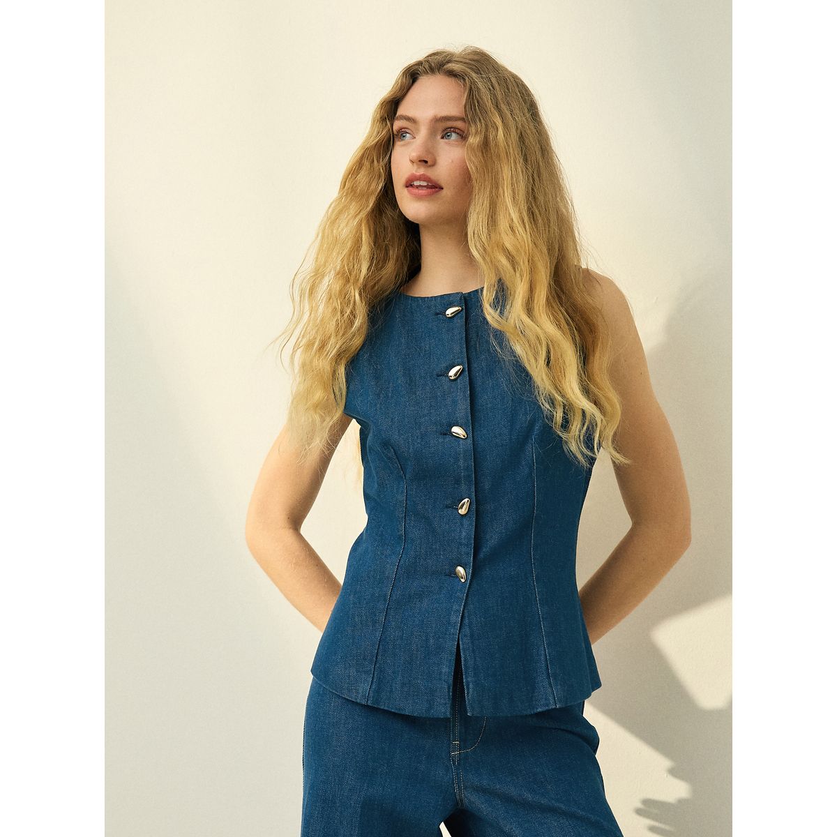Gilet de costume ajusté n. premium bleu foncé, NEXT